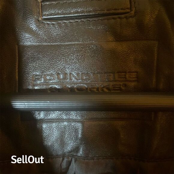 Roundtree & Yorke Men's Black Leather Bomber Jacket XLT Big & Tall - Picture 2 of 12